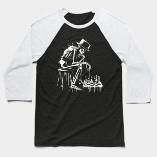 skeleton plays chessboard Baseball T-Shirt